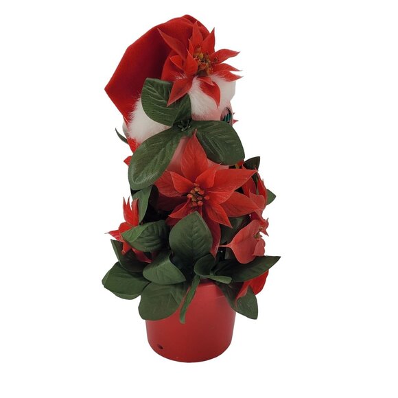 Vintage Talking Red Poinsettia Holiday Fun Telco Motion Activated 1998 - Read - Picture 2 of 9